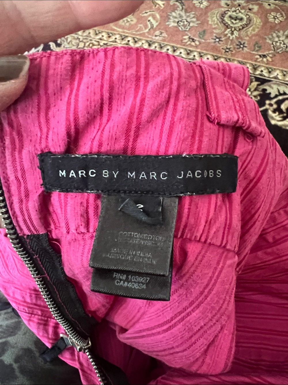 Vintage Y2K Marc by Marc Jacobs Fuchsia Pink Striped Empire Camisole - Picture 6 of 7